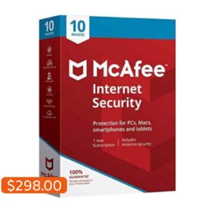 McAfee Internet Security de 1 hasta 10 dispositivos 1 año